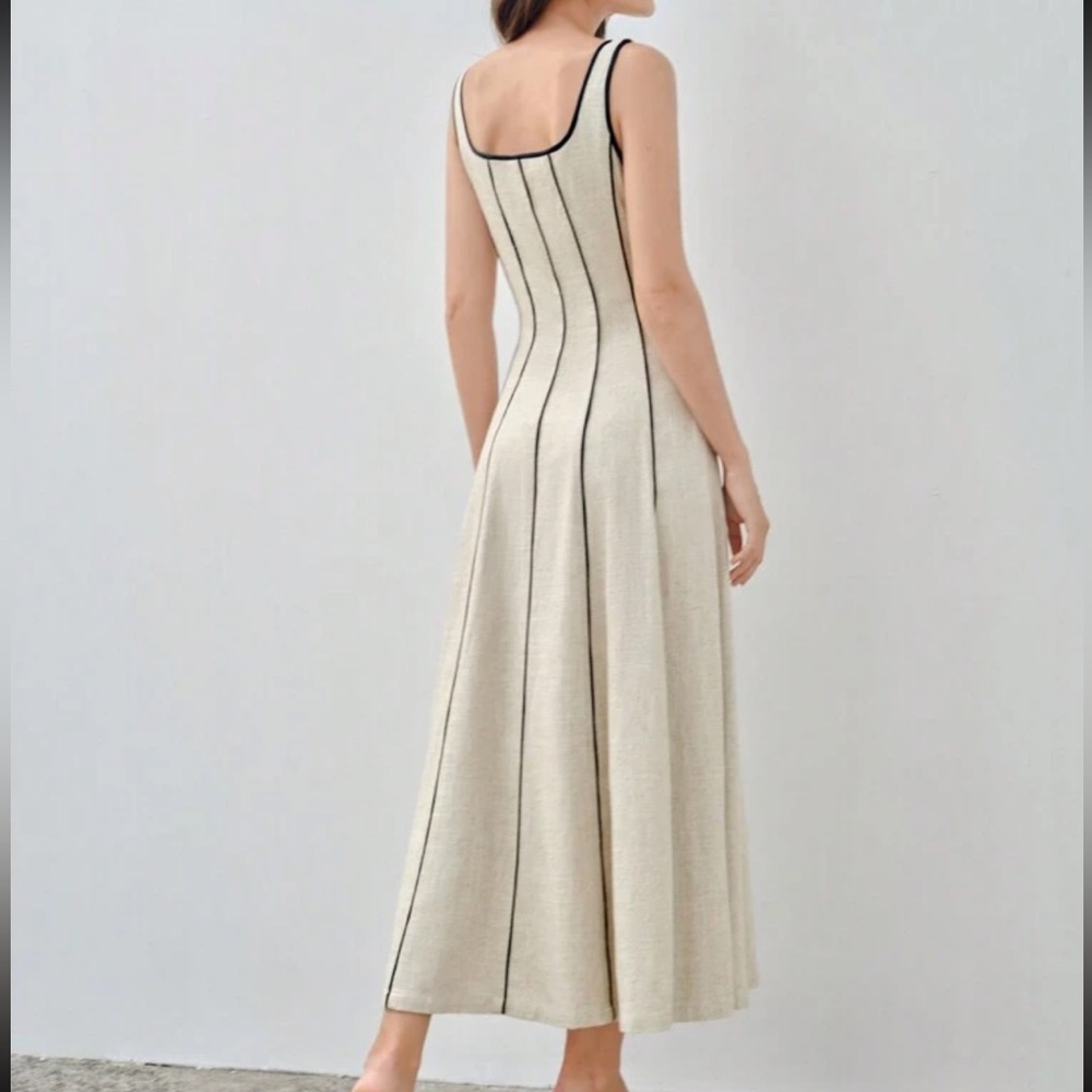 MOTF Premium contrast midi dress - Picture 6 of 6